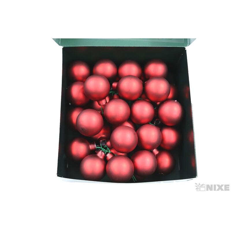 KOULE NA DR. 4x10cm 36ks MAT*ČERVENÁ