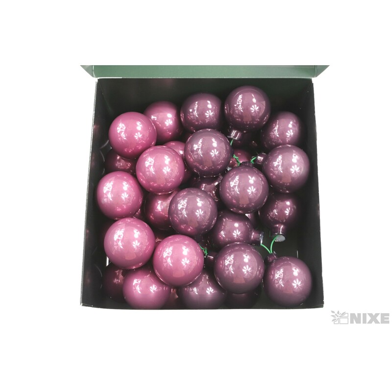 KOULE NA DR. 4x10cm 36ks MIX*RŮŽOVÁ