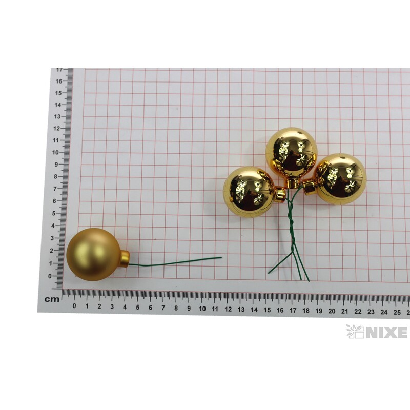 KOULE NA DR. 4x10cm 36ks MIX*ZLATÁ