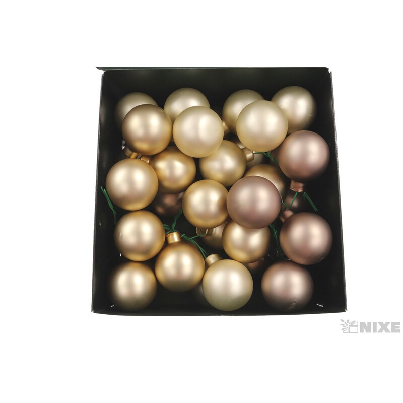 KOULE NA DR. 4x10cm 36ks MAT*ZLATÁ