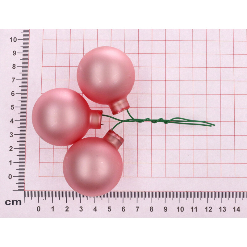 KOULE NA DR. 4x10cm 36ks MIX*RŮŽOVÁ