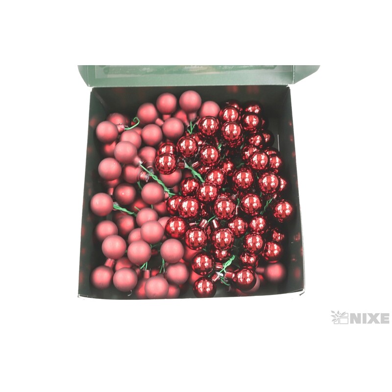 KOULE NA DR. 2x10,5cm 144ks MIX*ČERVENÁ TM.