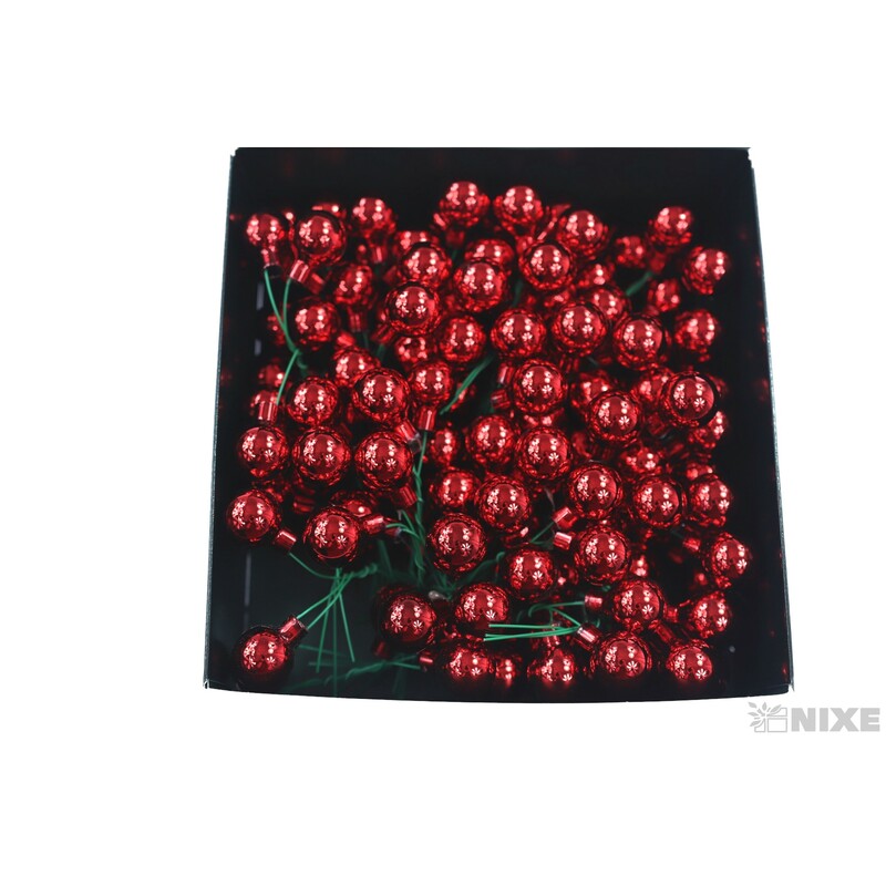 KOULE NA DR. 2x10,5cm 144ks MIX*ČERVENÁ