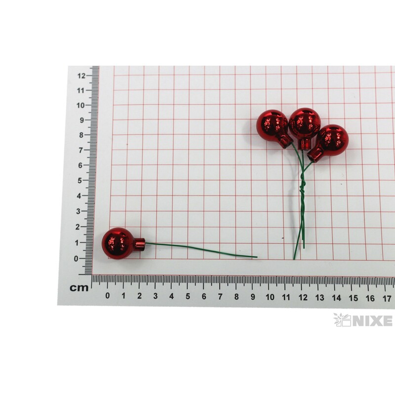 KOULE NA DR. 2x10,5cm 144ks MIX*ČERVENÁ