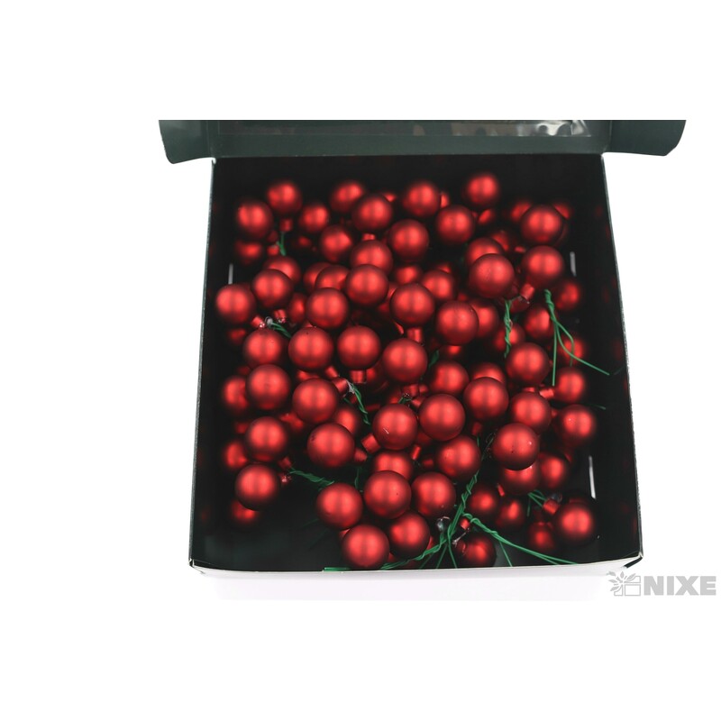 KOULE NA DR. 2x10,5cm 144ks MAT*ČERVENÁ