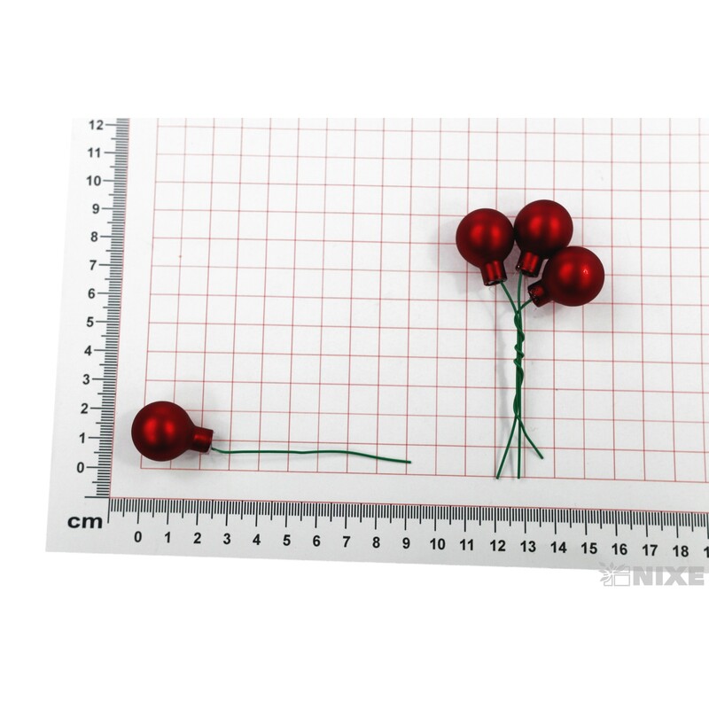 KOULE NA DR. 2x10,5cm 144ks MAT*ČERVENÁ