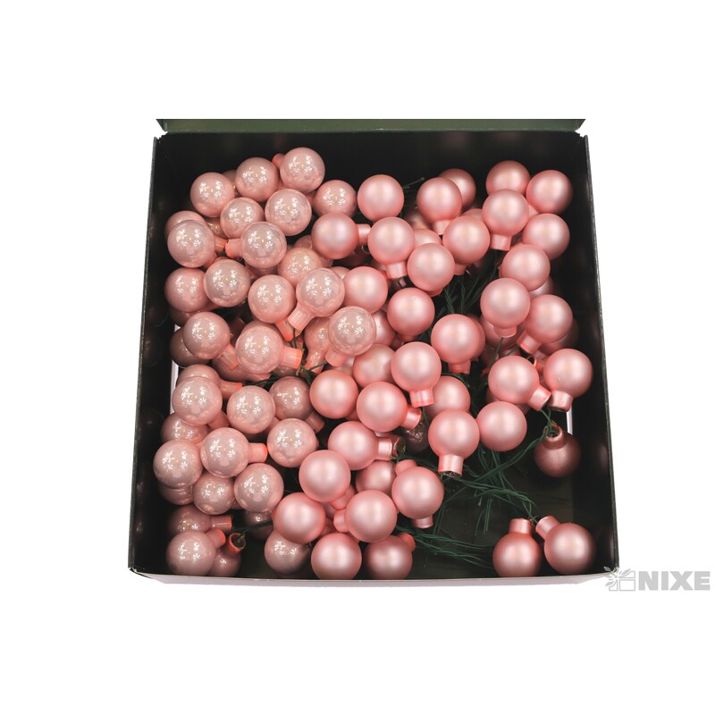 KOULE NA DR. 2x10,5cm 144ks MIX*RŮŽOVÁ