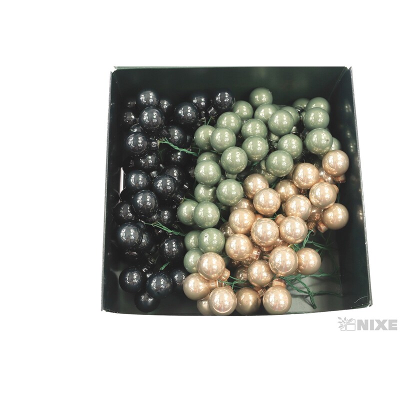 KOULE NA DR. 2x10,5cm 144ks MIX*ZELENÁ