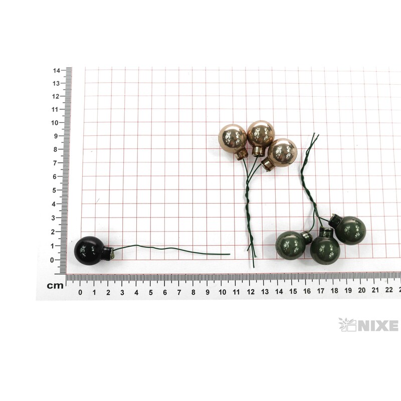 KOULE NA DR. 2x10,5cm 144ks MIX*ZELENÁ