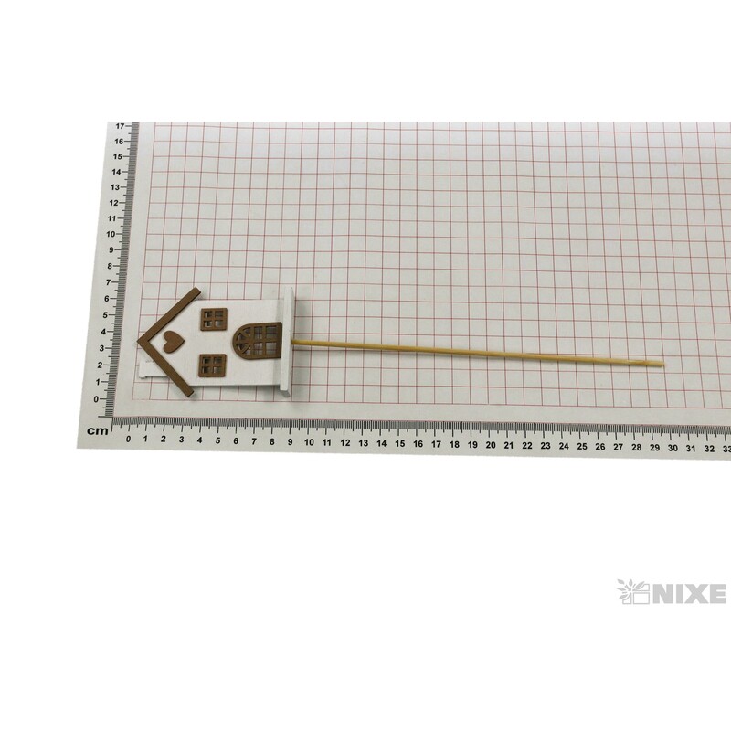 ZÁPICH DOMEČEK 9x30cm 6ks*BÍLÁ