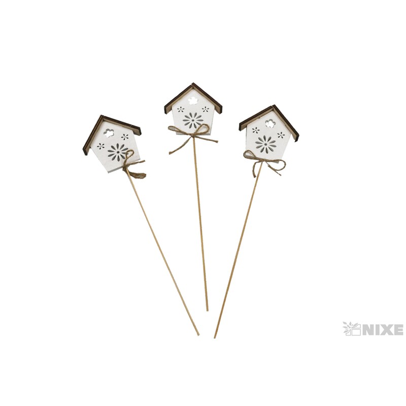 ZÁPICH DOMEČEK 8,5x32cm 6ks*BÍLÁ