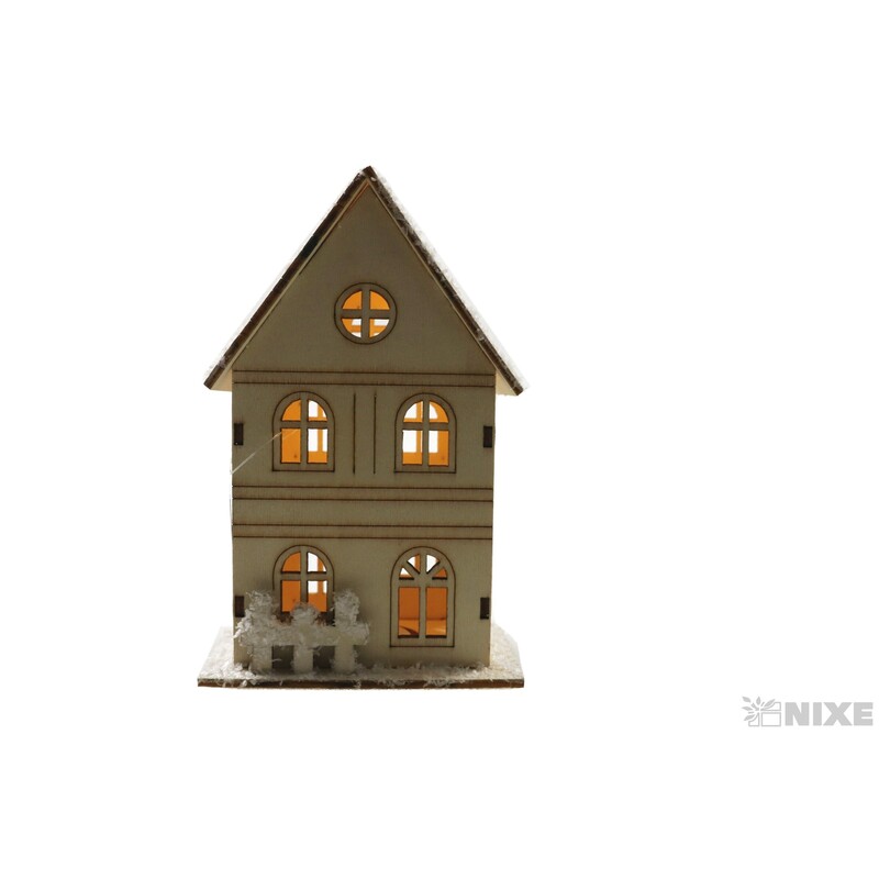 DOMEK SVÍTÍCÍ 13x8cm*PŘÍRODNÍ V+