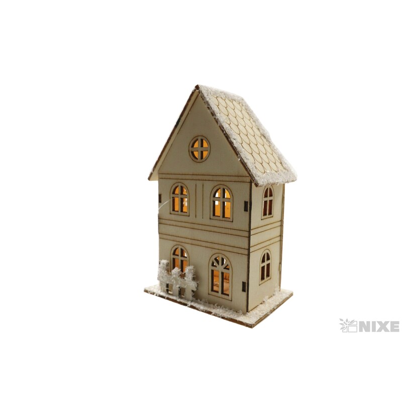 DOMEK SVÍTÍCÍ 13x8cm*PŘÍRODNÍ V+