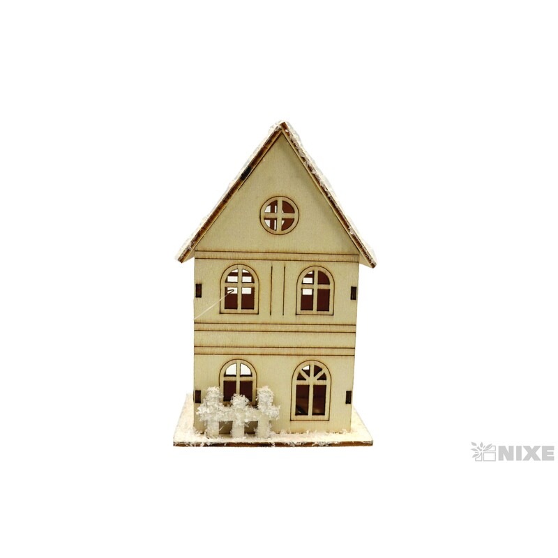 DOMEK SVÍTÍCÍ 13x8cm*PŘÍRODNÍ V+