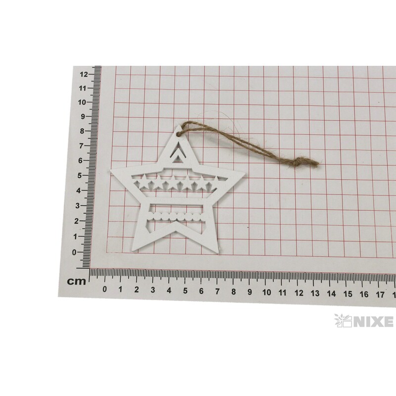 ZÁVĚS HVĚZDA 3ks 9cm*BÍLÁ