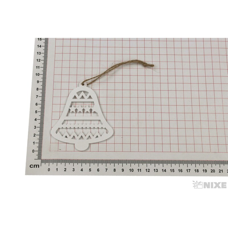 ZÁVĚS ZVONEČEK 3ks 8cm*BÍLÁ