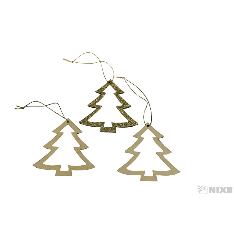 ZÁVĚS STROMEČEK 3ks 8cm*MIX BAREV