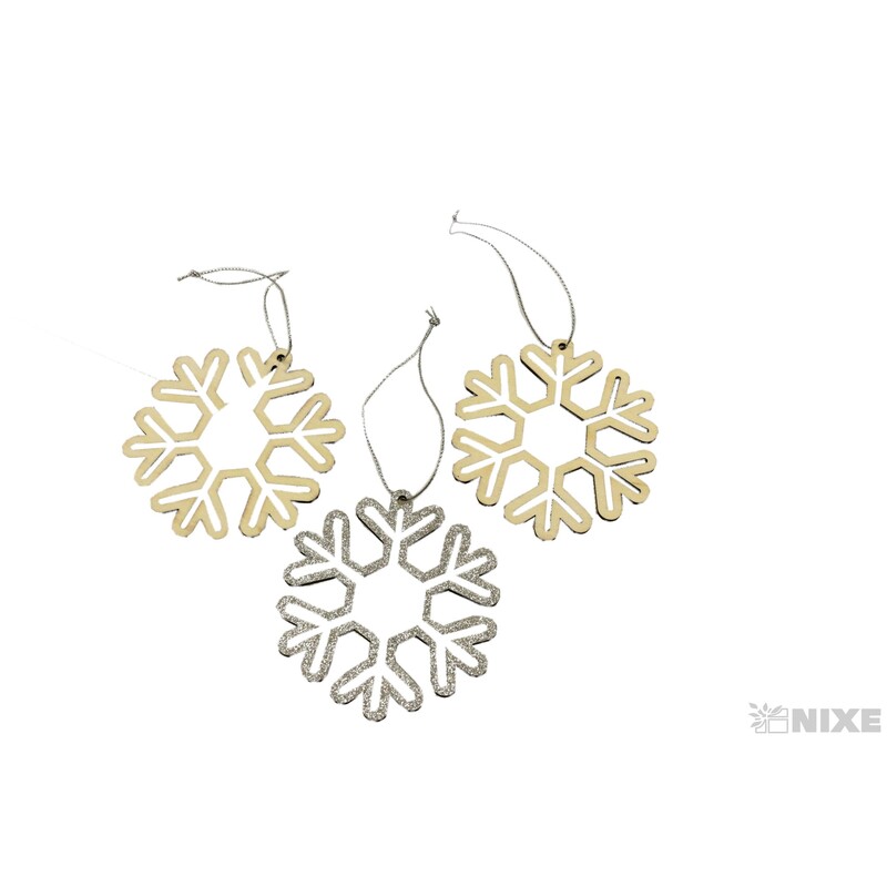 ZÁVĚS VLOČKA 3ks 8cm*MIX BAREV