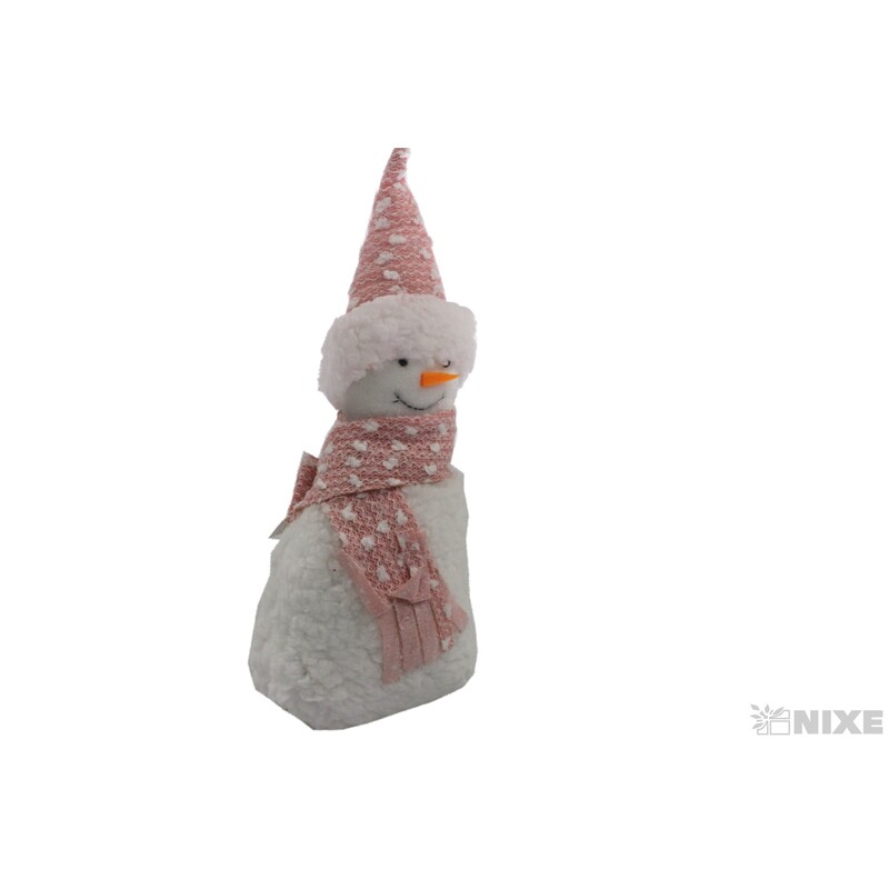 SNĚHULÁK 28cm*RŮŽOVÁ