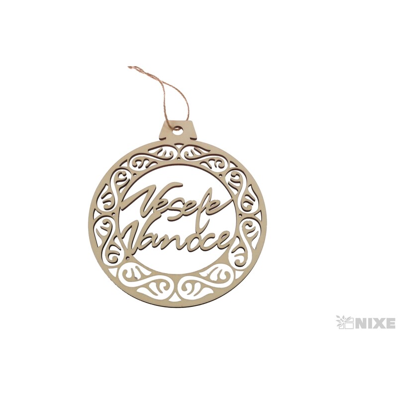 ZÁVĚS VÁNOCE 19cm*PŘÍRODNÍ