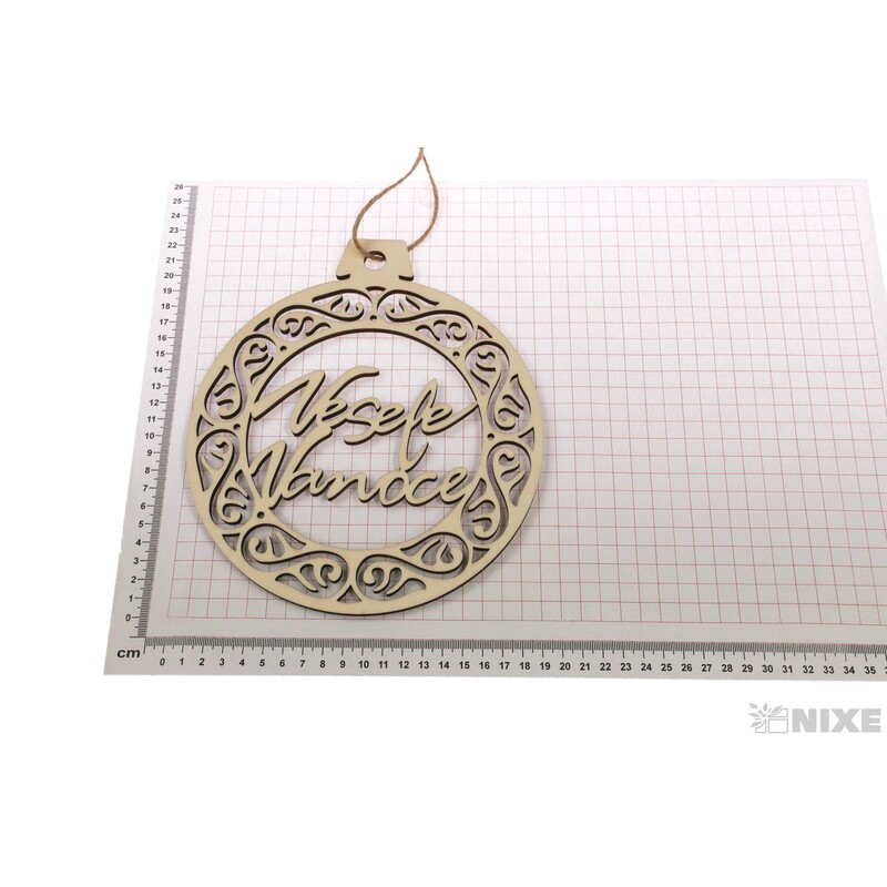 ZÁVĚS VÁNOCE 19cm*PŘÍRODNÍ