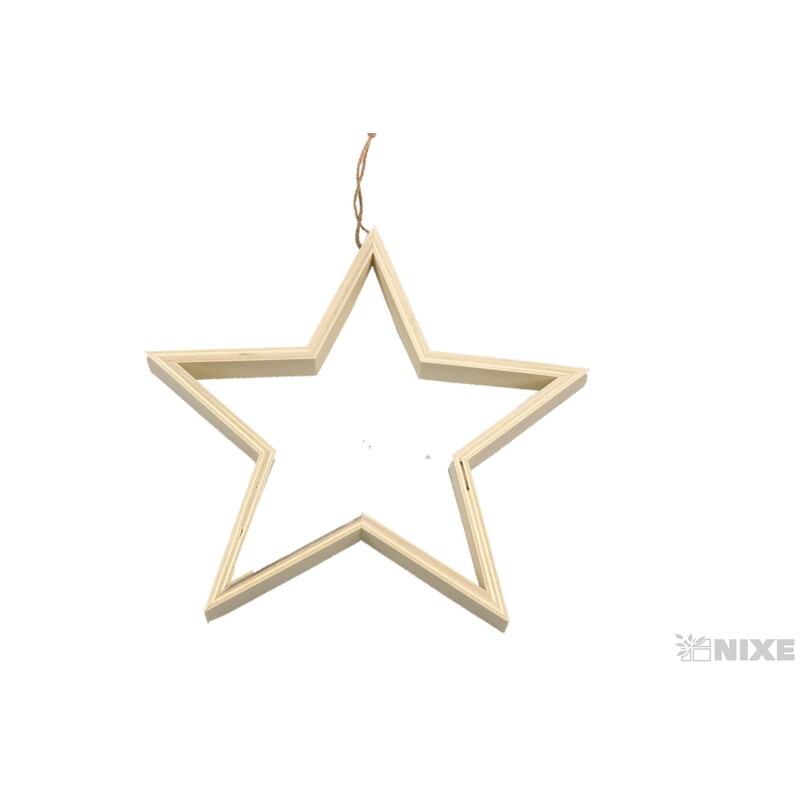 ZÁVĚS HVĚZDA 28cm*PŘÍRODNÍ