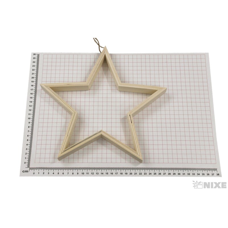 ZÁVĚS HVĚZDA 28cm*PŘÍRODNÍ