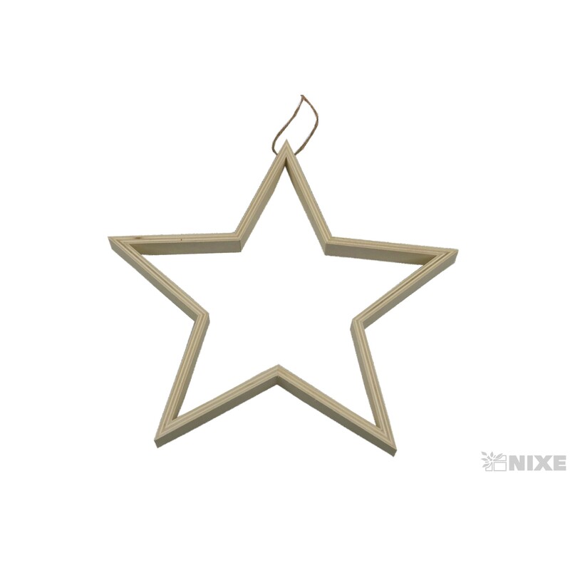 ZÁVĚS HVĚZDA 34cm*PŘÍRODNÍ