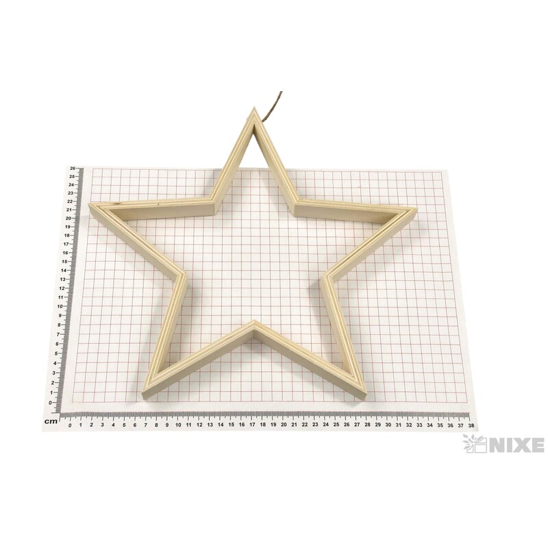 ZÁVĚS HVĚZDA 34cm*PŘÍRODNÍ