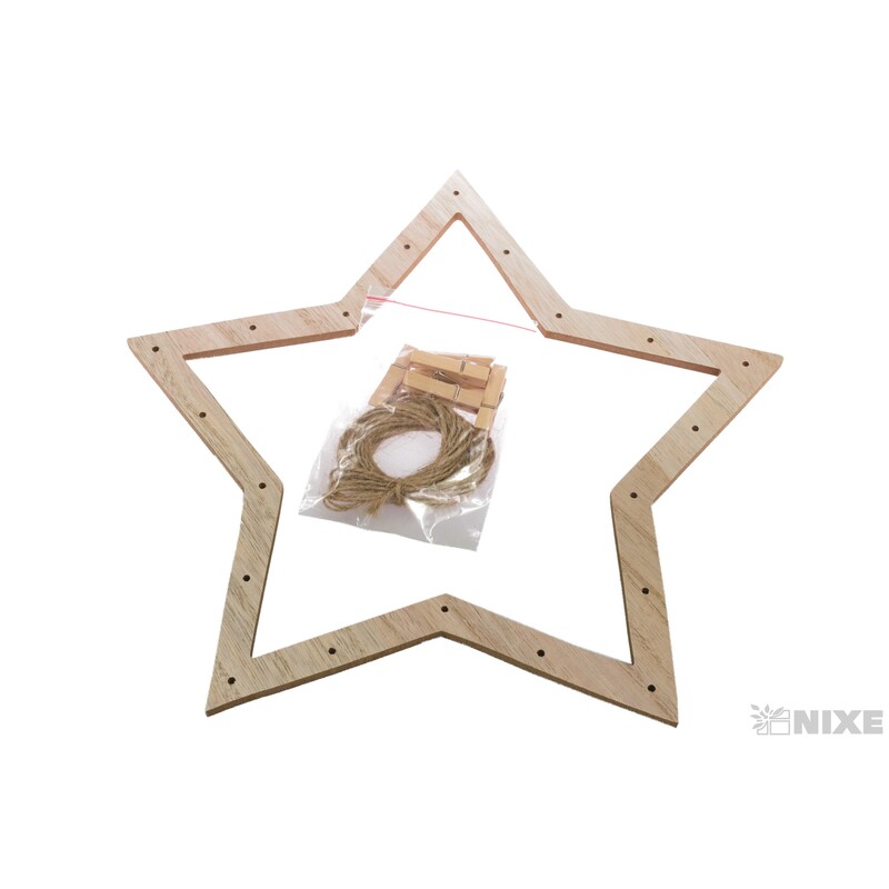 ZÁVĚS HVĚZDA 30cm*PŘÍRODNÍ