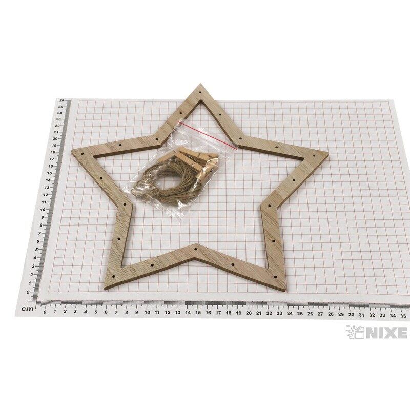 ZÁVĚS HVĚZDA 30cm*PŘÍRODNÍ