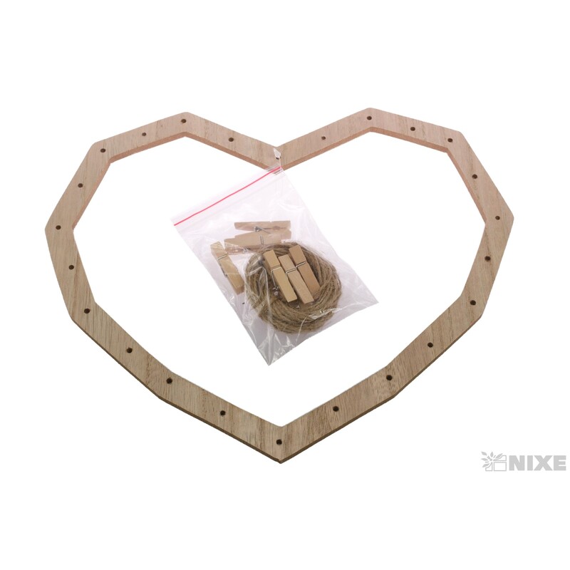 ZÁVĚS SRDCE 30X25cm*PŘÍRODNÍ