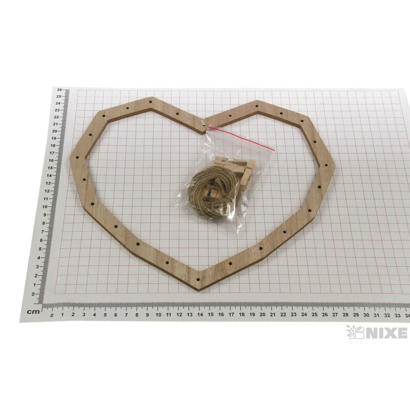 ZÁVĚS SRDCE 30X25cm*PŘÍRODNÍ