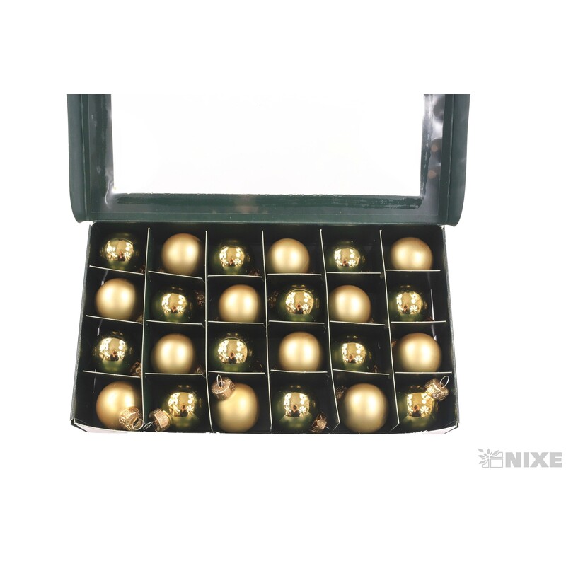 KOULE ZÁVĚS 2,5cm 24ks MIX*ZLATÁ