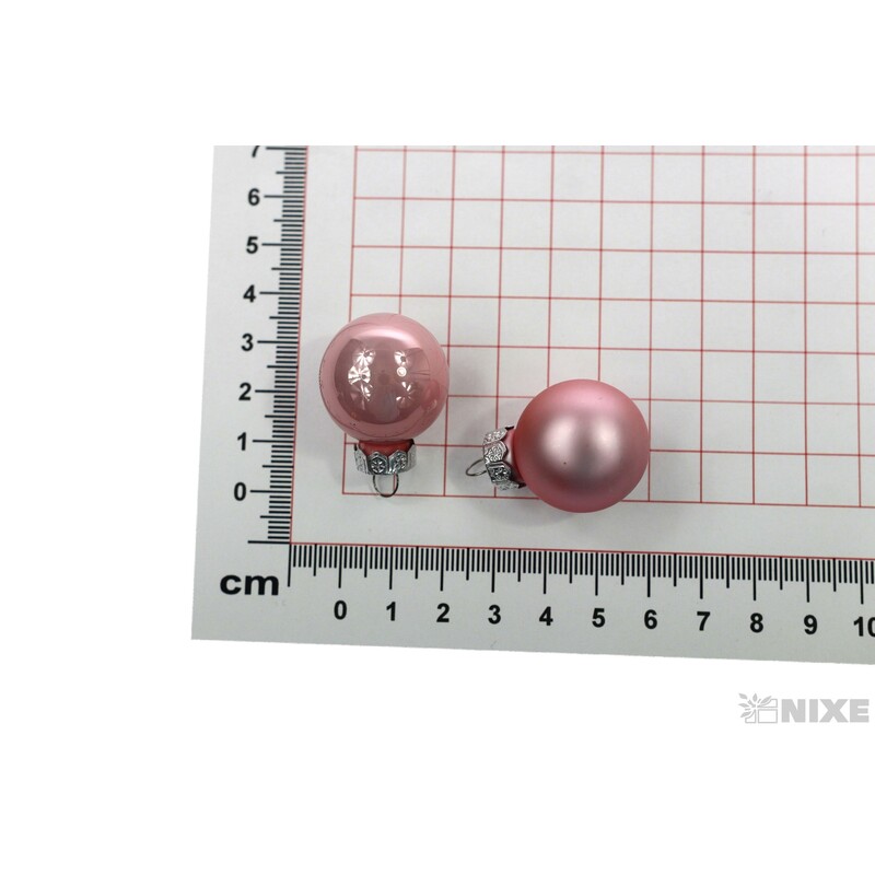 KOULE ZÁVĚS 2,5cm 24ks MIX*RŮŽOVÁ