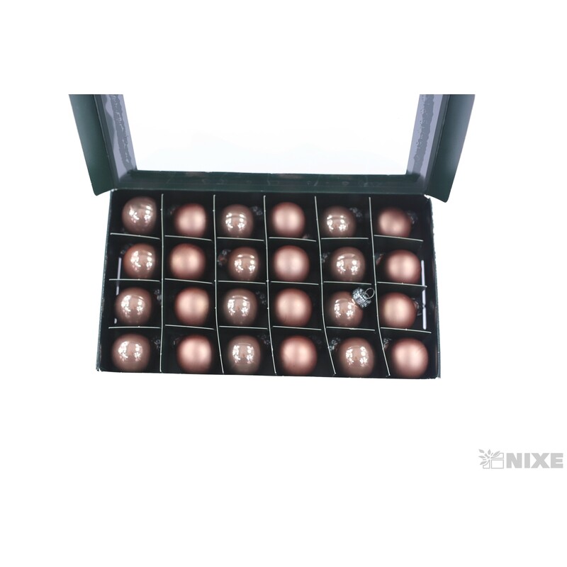 KOULE ZÁVĚS 2,5cm 24ks MIX*RŮŽOVÁ