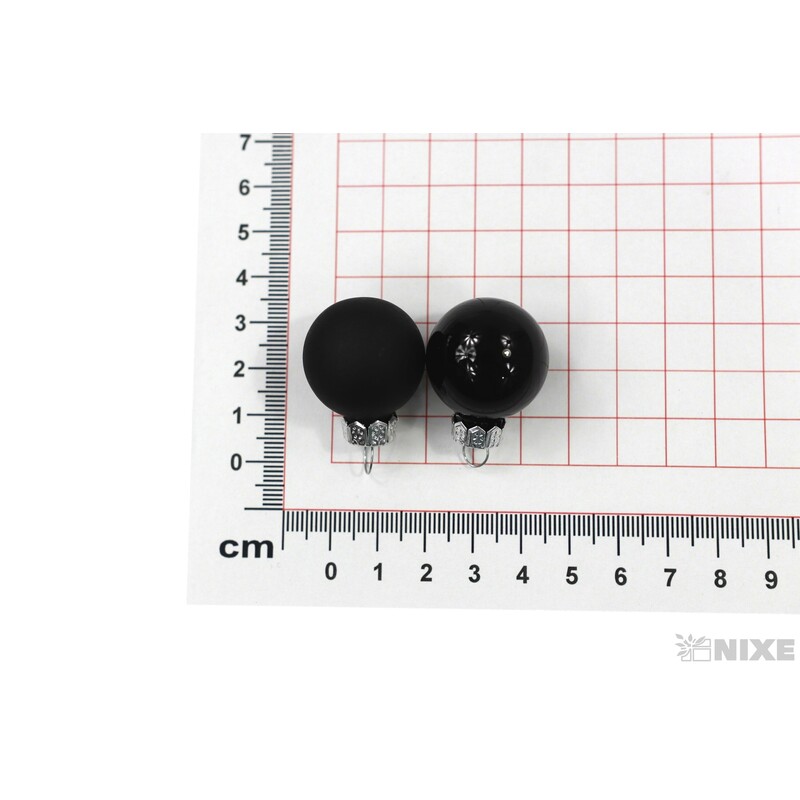 KOULE ZÁVĚS 2,5cm 24ks MIX*ČERNÁ