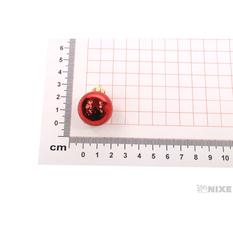 KOULE ZÁVĚS 2,5cm 24ks*ČERVENÁ