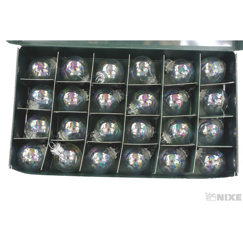 KOULE ZÁVĚS 2,5cm 24ks*PRŮHLEDNÁ