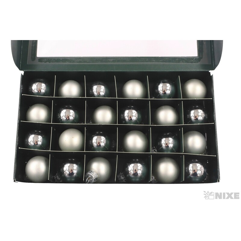 KOULE ZÁVĚS 2,5cm 24ks MIX*STŘÍBRNÁ