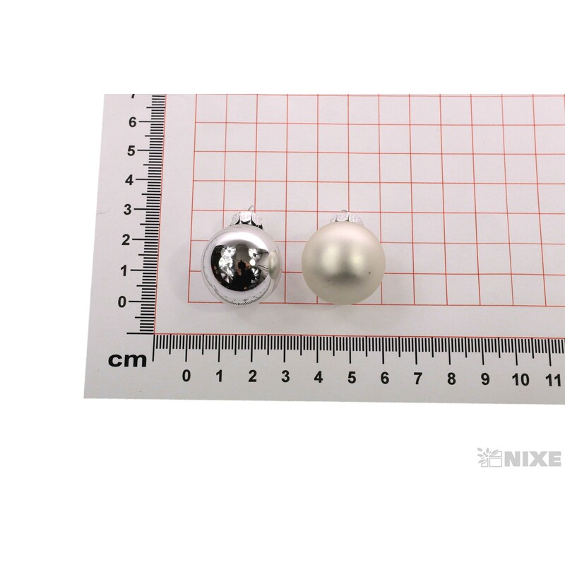 KOULE ZÁVĚS 2,5cm 24ks MIX*STŘÍBRNÁ