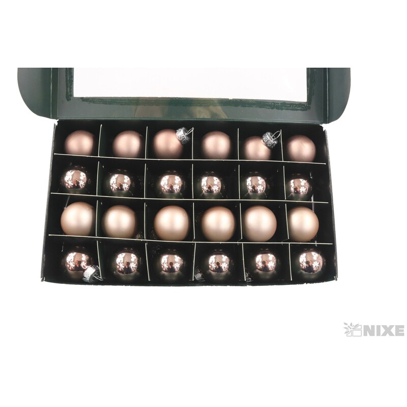 KOULE ZÁVĚS 2,5cm 24ks MIX*RŮŽOVÁ