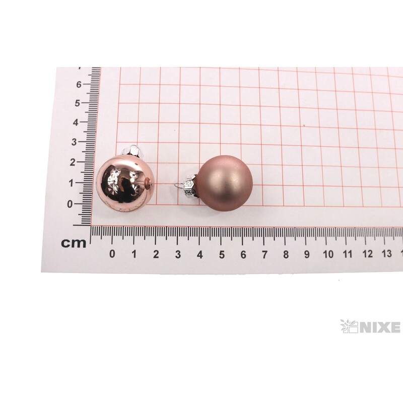 KOULE ZÁVĚS 2,5cm 24ks MIX*RŮŽOVÁ