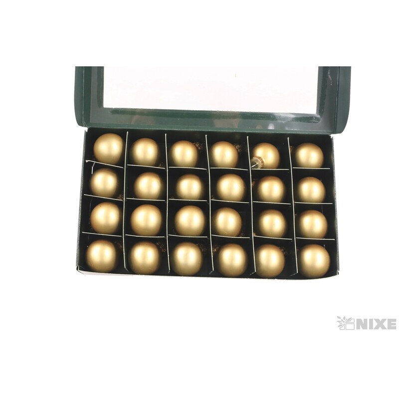 KOULE ZÁVĚS 2,5cm 24ks MAT*ZLATÁ