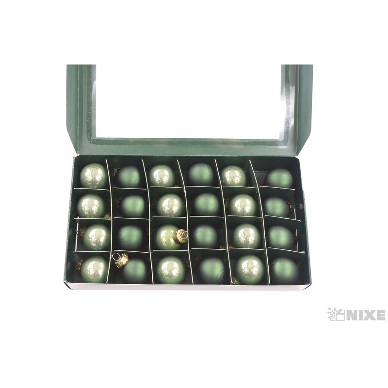 KOULE ZÁVĚS 2,5cm 24ks MIX*ZELENÁ