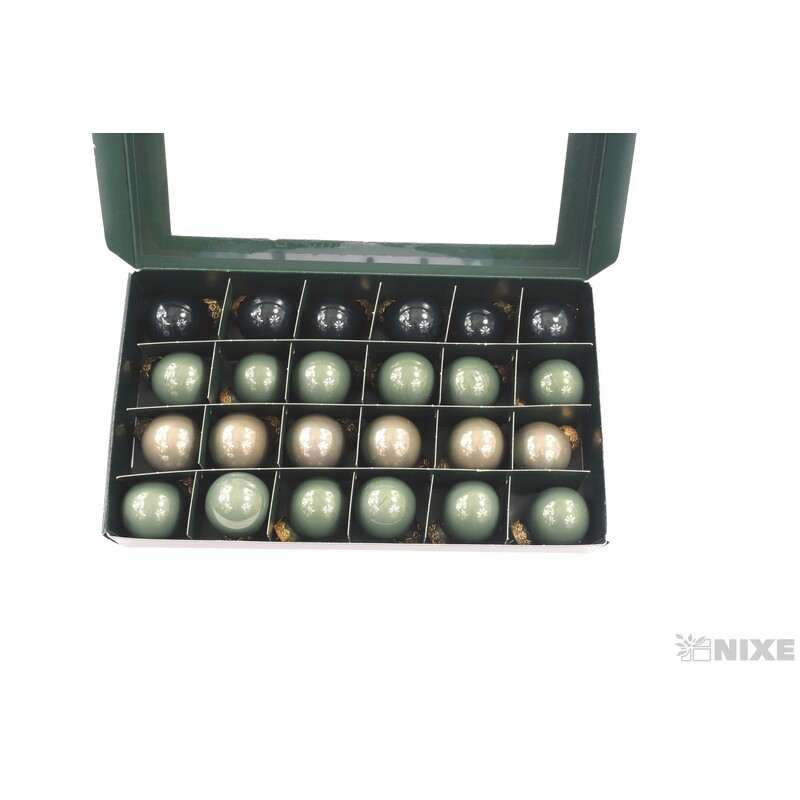 KOULE ZÁVĚS 2,5cm 24ks MIX*ZELENÁ