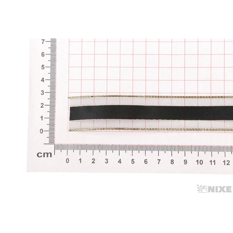 PES MONOF. DR. 25mmx25m*ČERNÁ+ZLATÁ