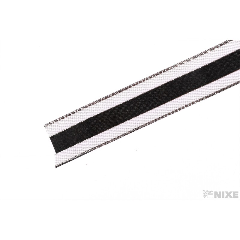 PES MONOF. DR. 25mmx25m*ČERNÁ+STŘÍBRNÁ