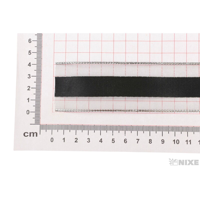 PES MONOF. DR. 40mmx25m*ČERNÁ+STŘÍBRNÁ