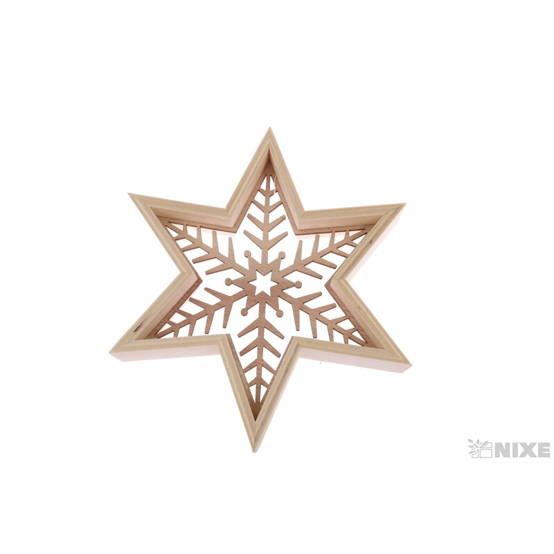 HVĚZDA 21x21cm*PŘÍRODNÍ